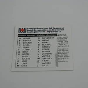 VHF Radio Decals - Bilingual - Bundle of 100